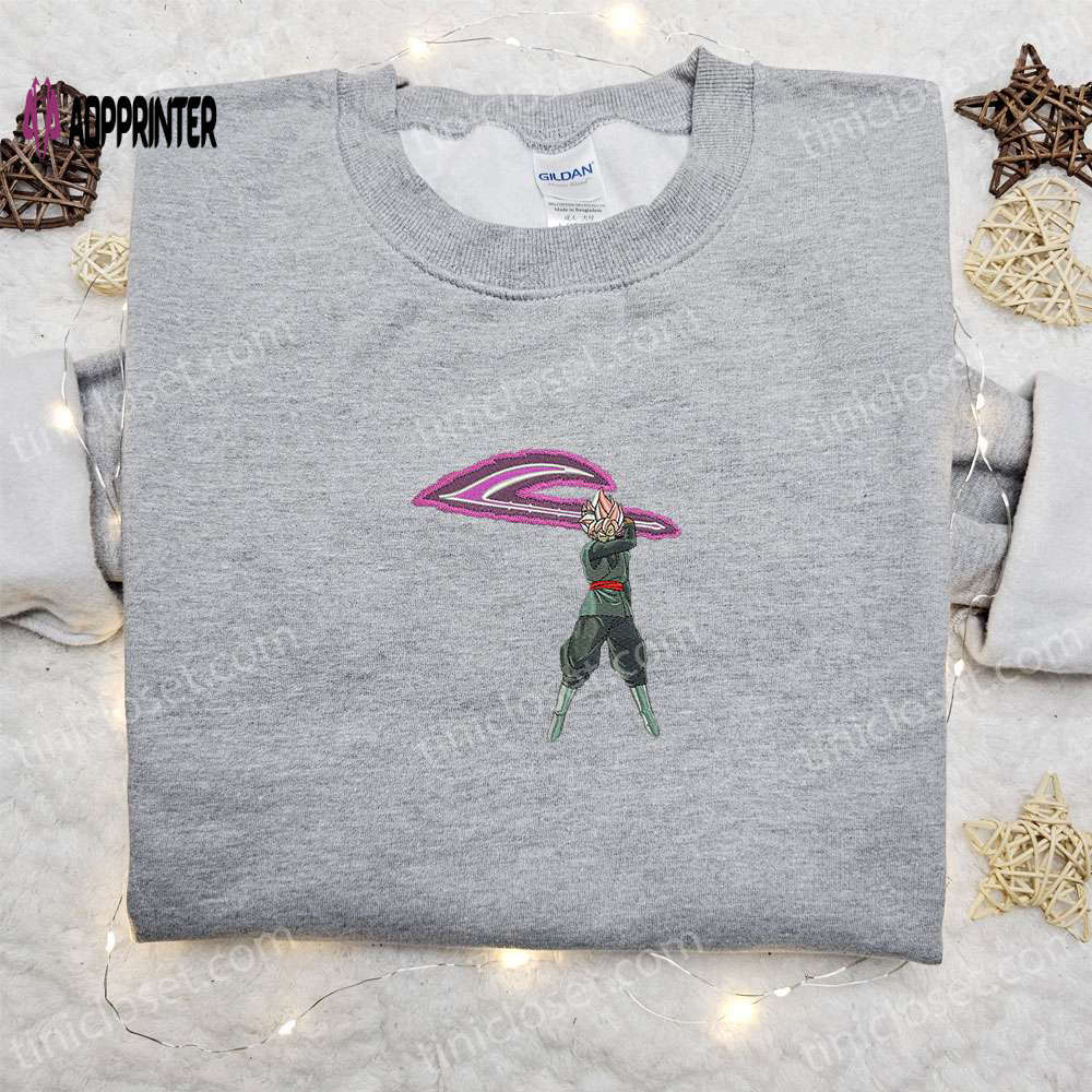 Dragon ball goku black zamasu x swoosh anime sweatshirt: best birthday gift for family Embroidered Shirt