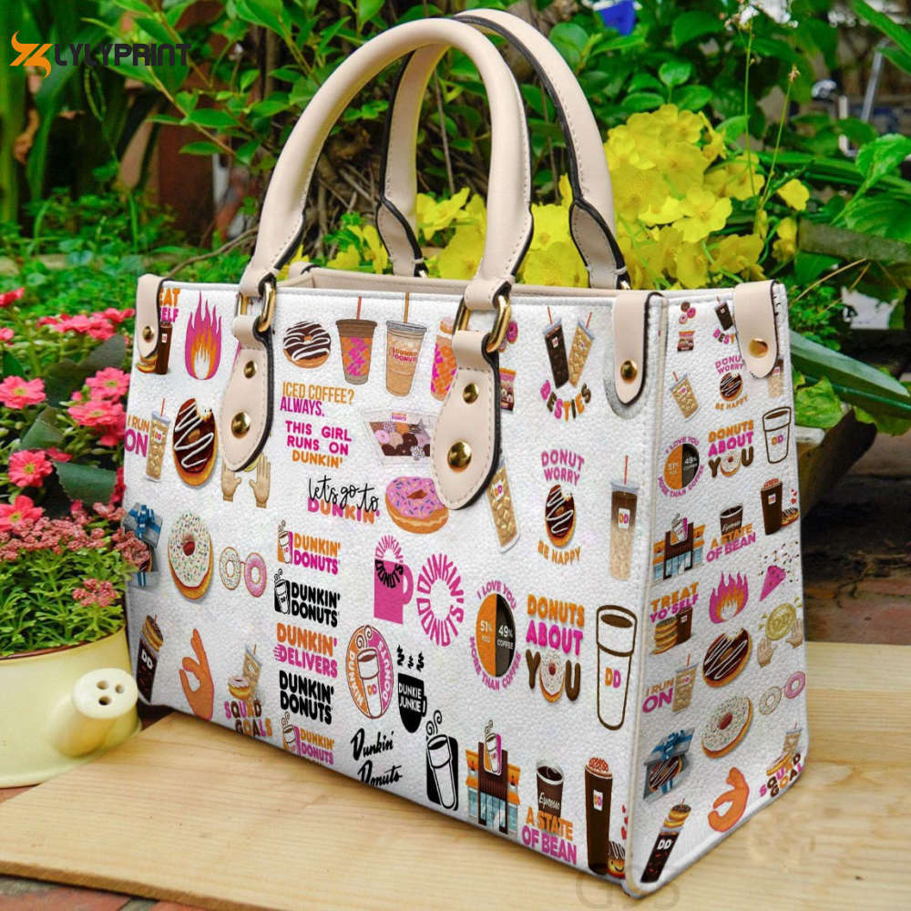 Dunkin donuts leather handbag gift for women 2773 Women Leather Hand Bag