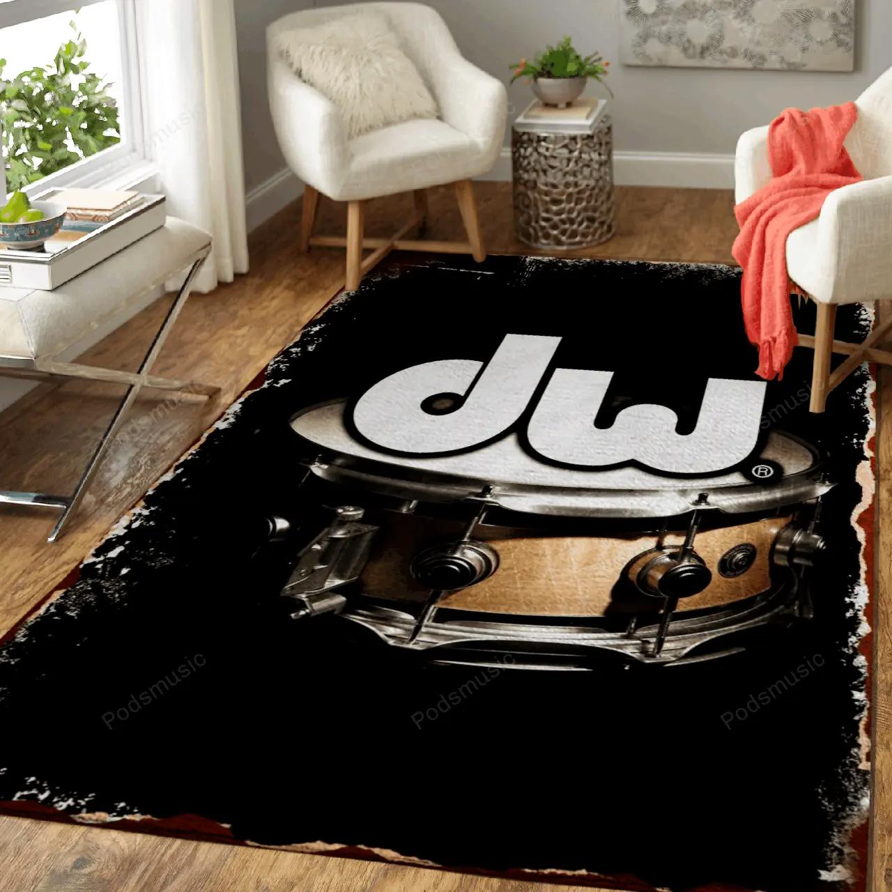 Dw drum drums artwork music art for fans area rug living room carpet rug regtangle carpet floor decor home decor Rectangle Rug