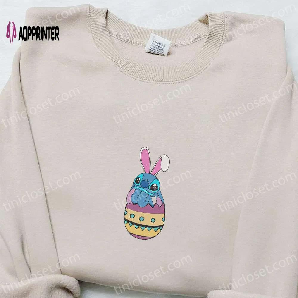 Easter egg stitch shirt disney characters hoodie thanksgiving gift ideas Embroidered Shirt