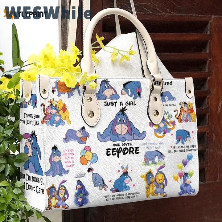 Eeyore winnie the pooh lover leather hand bag gift for women’s day gift – perfect for women s day g95 3827 Women Leather Hand Bag