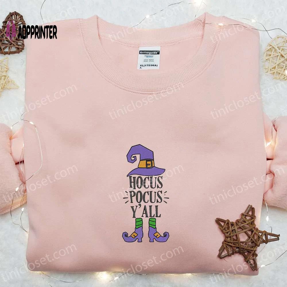 Elf hocus pocus yall halloween embroidered shirt – adorable & inspiring halloween tee Embroidered Shirt