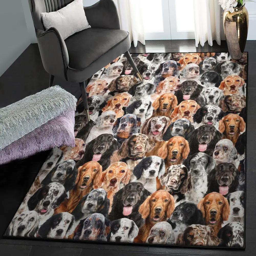 English setter puppies dining room rug, you will have a bunch of english setters gs cl rug Rectangle Rug