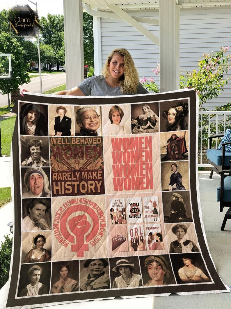 Feminist fleece blanket, mink sherpa blanket, feminist blanket, women rights blanket, human rights blanket Quilt Blanket