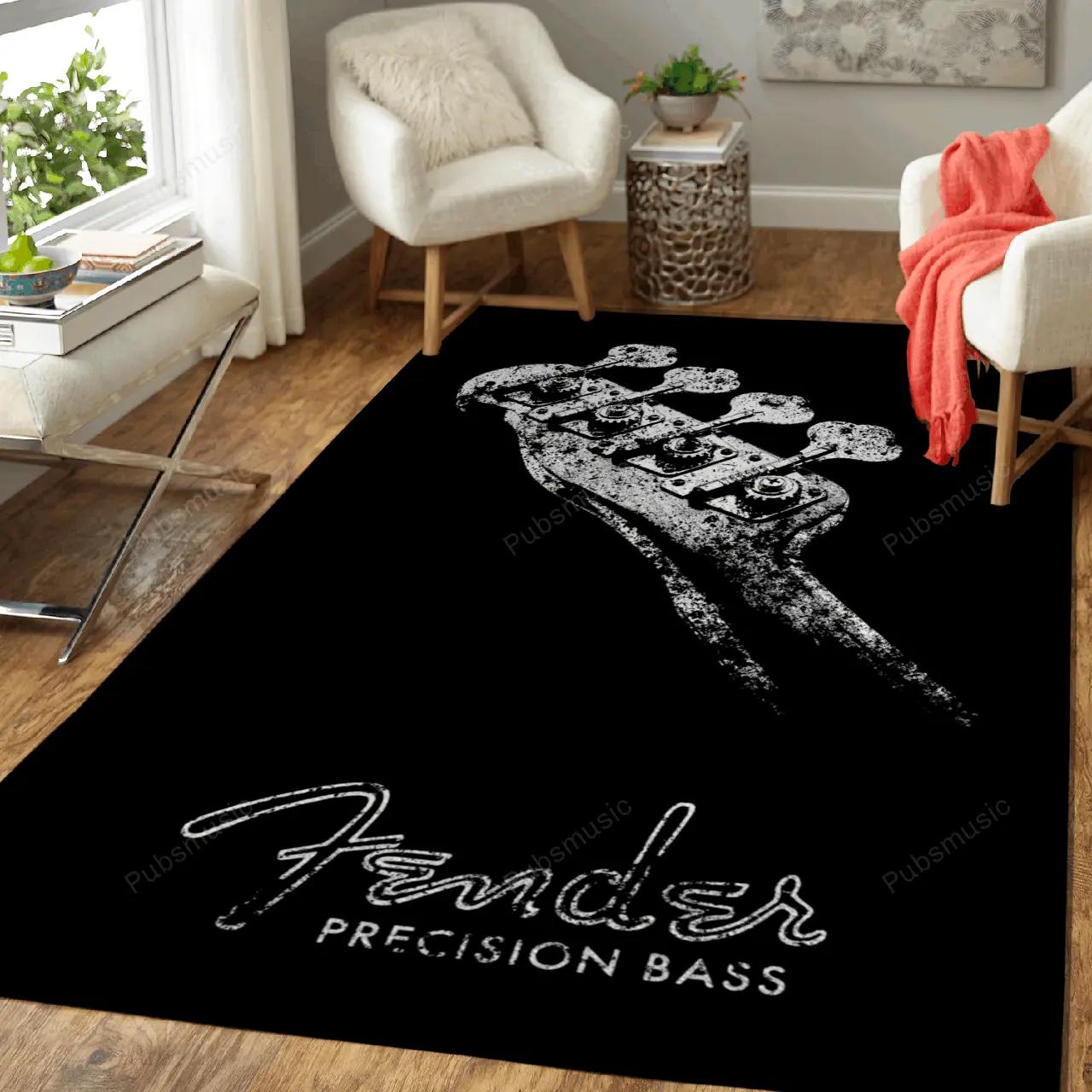 Fender precision bass guitars music art for fans area rug living room carpet rug regtangle carpet floor decor home decor Rectangle Rug
