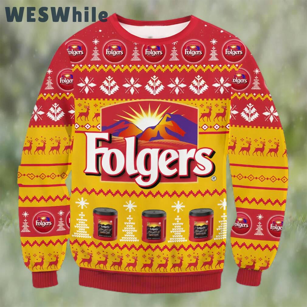 Folgers coffee ugly christmas sweater Christmas Ugly Sweater