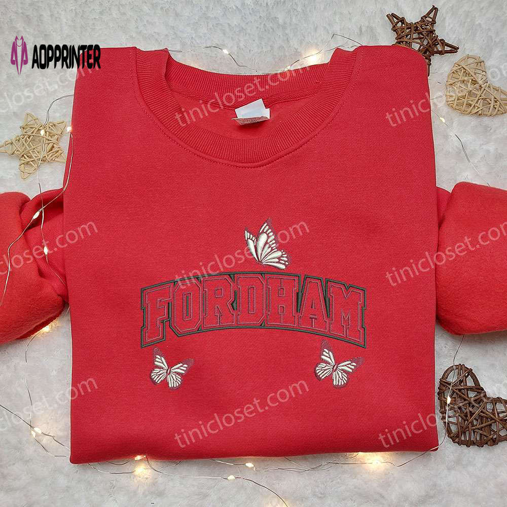 Fordham university fu rams nike embroidered shirt – ncaa sport custom tee Embroidered Shirt