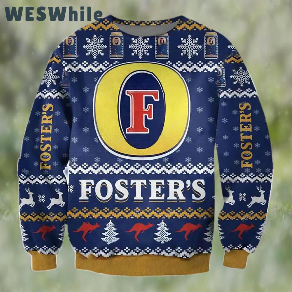 Fosters beer ugly christmas sweater, faux wool sweater, gifts for beer lovers, international beer day, best christmas gifts for 2022 ? prinvity Christmas Ugly Sweater