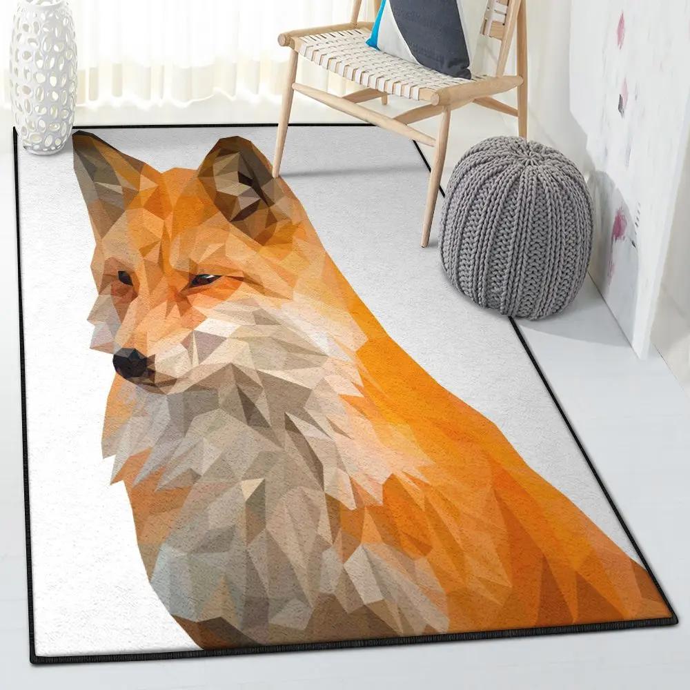 Fox playroom rug, fox rug Rectangle Rug