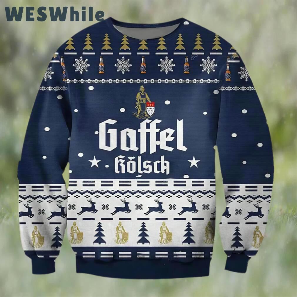 Gaffel kolsch beer ugly christmas sweater, faux wool sweater, gifts for beer lovers, international beer day, best christmas gifts for 2022 ? prinvity Christmas Ugly Sweater