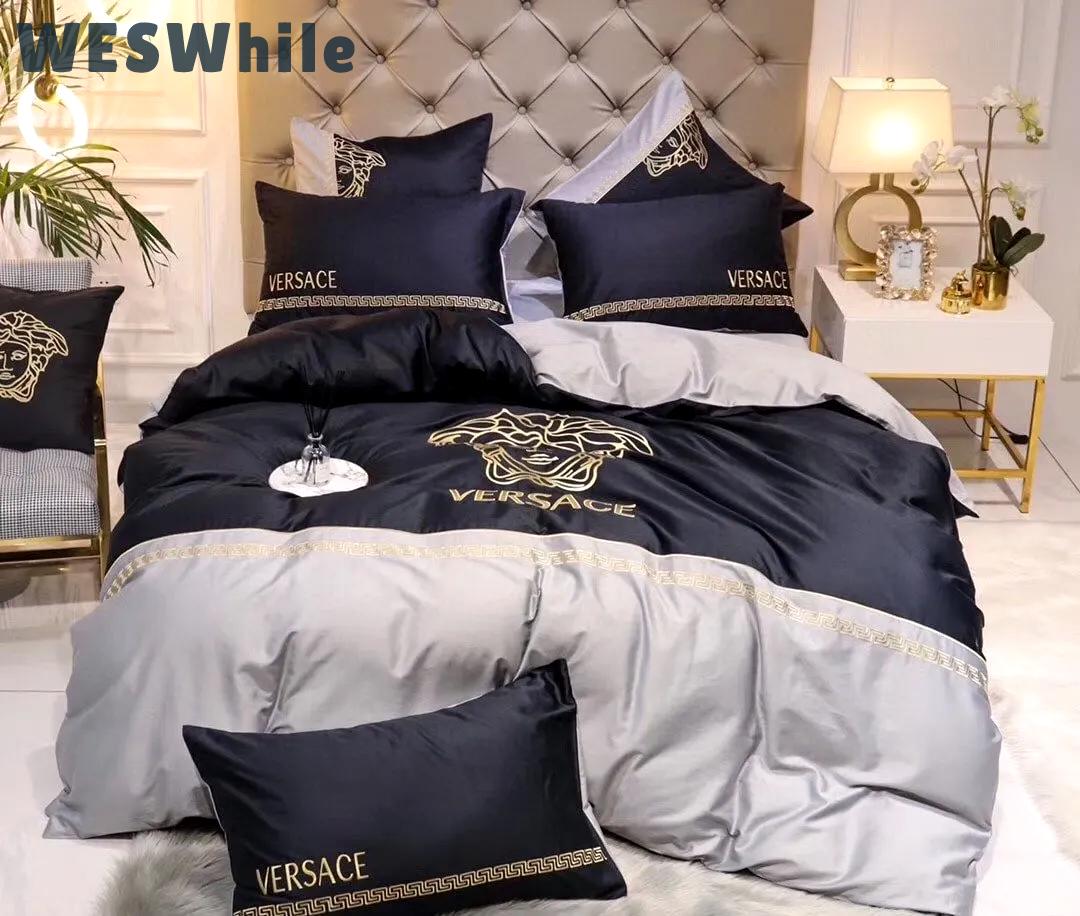 Gianni versace luxury brand high-end bedding sets, bedroom decor , thanksgiving decorations for home best luxury bed sets gift thankgivings and christmas Bedding Sets