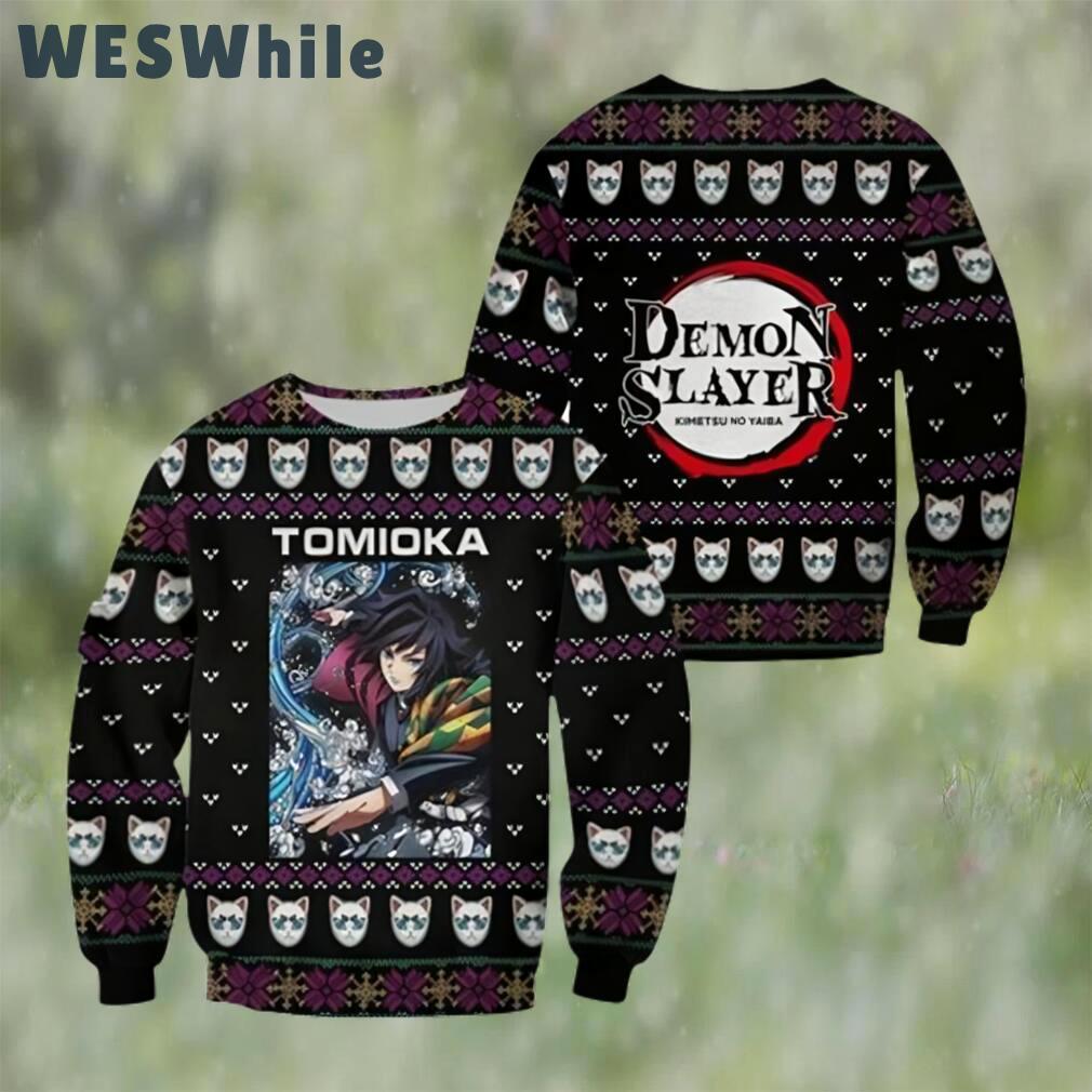Giyu tomioka ugly christmas sweater demon slayer anime xmas gift Christmas Ugly Sweater