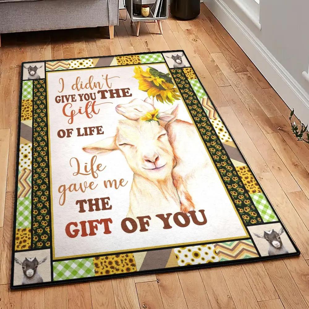 Goat carpets for living room, goat rug Rectangle Rug