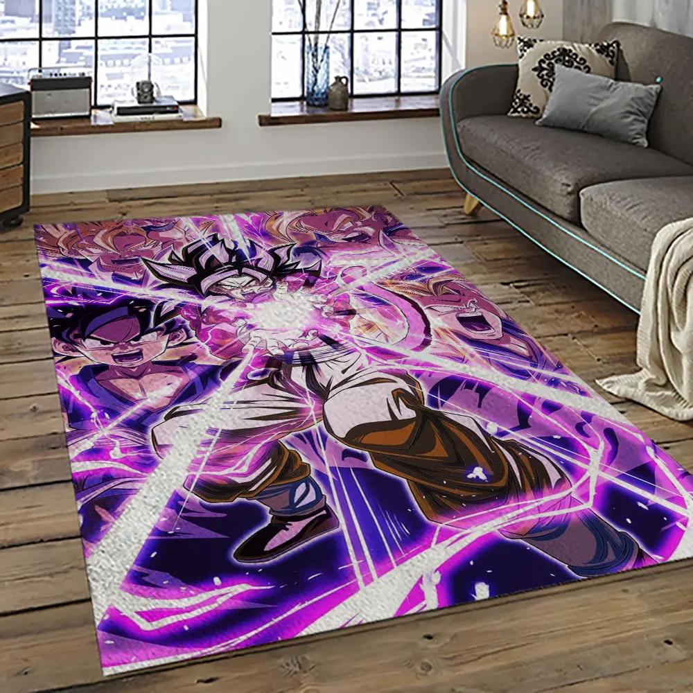 Goku characters cartoon movie carpet rectangle area rug for living room bedroom decor gku8 Rectangle Rug