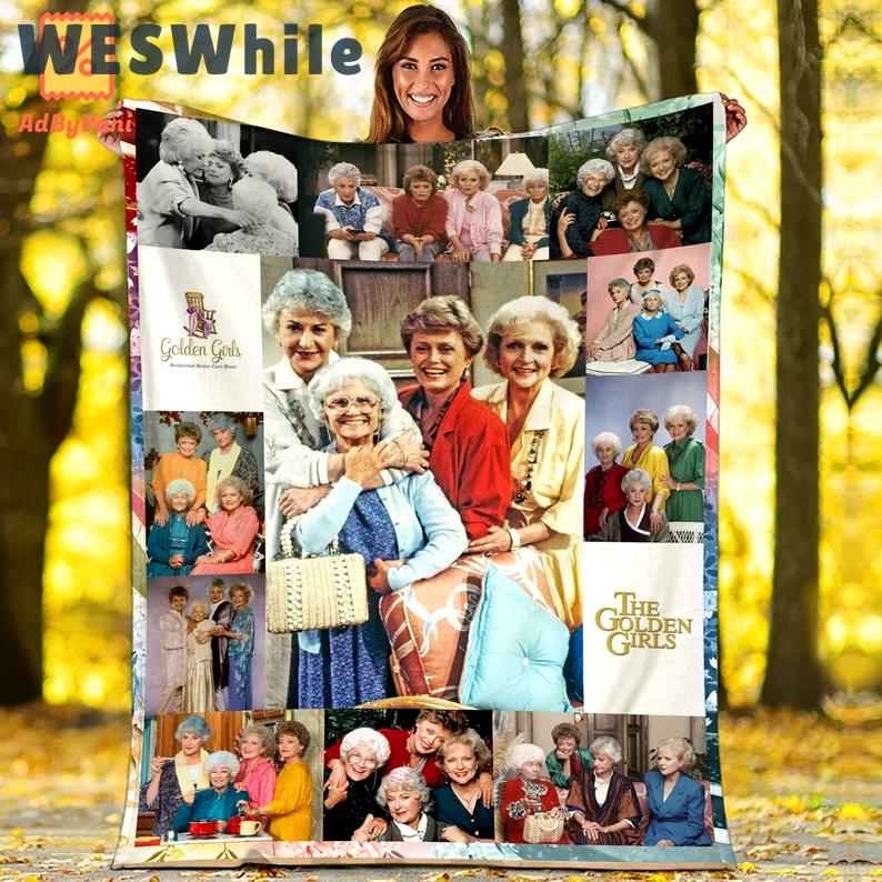 Golden girls fleece blanket quilt Quilt Blanket