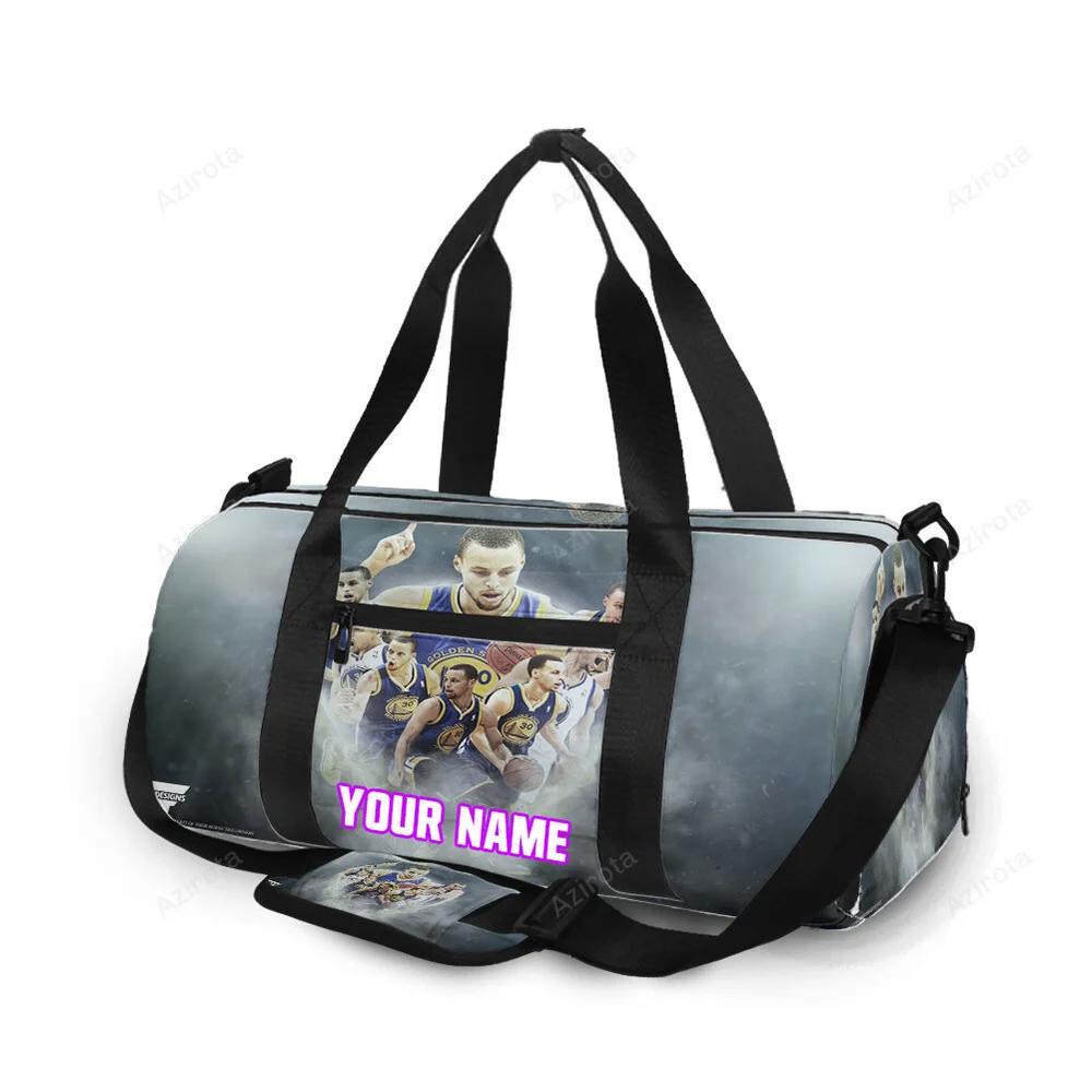 Golden state warriors stephen curry 30 texture10 personalized name travel bag gym bag 2132 Travel Bag