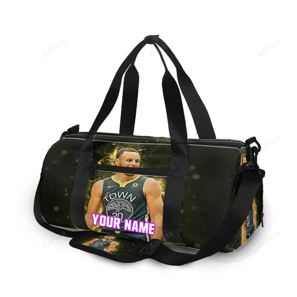 Golden state warriors stephen curry 30 texture7 personalized name travel bag gym bag 1451 Travel Bag