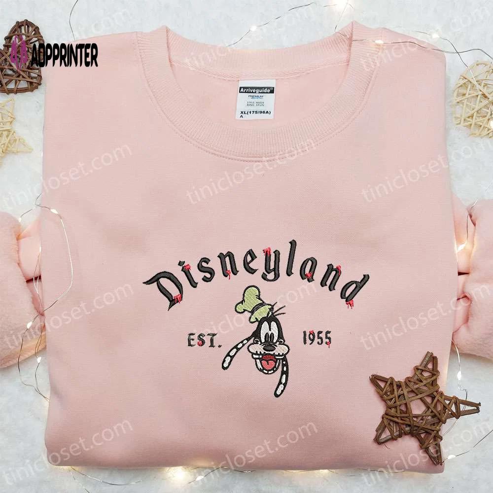 Goofy disneyland est 1955 & disney halloween embroidered shirt: best costume t-shirt ideas Embroidered Shirt