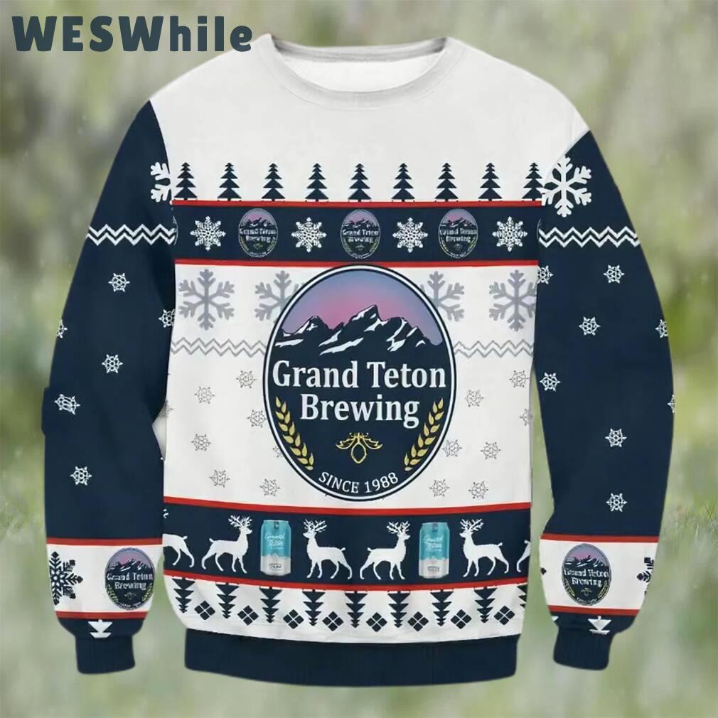 Grand teton brewing beer ugly christmas sweater, faux wool sweater, gifts for beer lovers, international beer day, best christmas gifts for 2022 ? prinvit Christmas Ugly Sweater