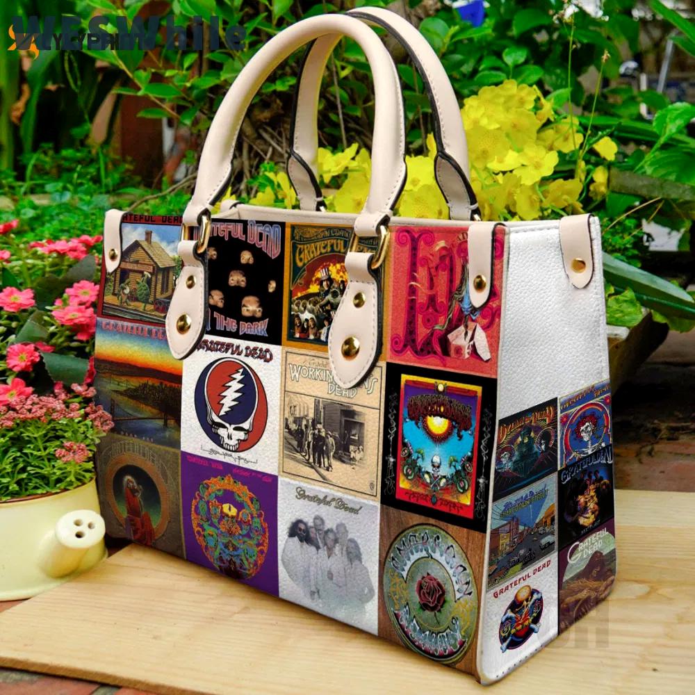Grateful dead 1 leather handbag 3398 Women Leather Hand Bag