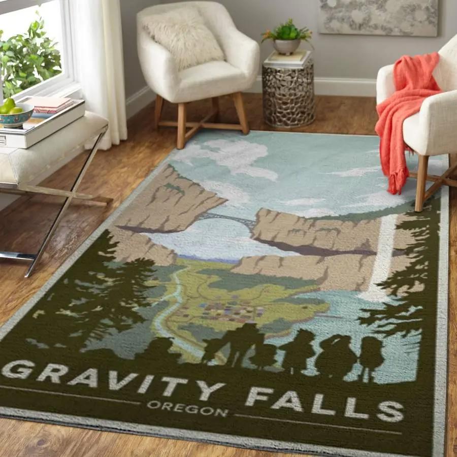 Gravity falls area rug living room rug home decor home decor bedroom Rectangle Rug