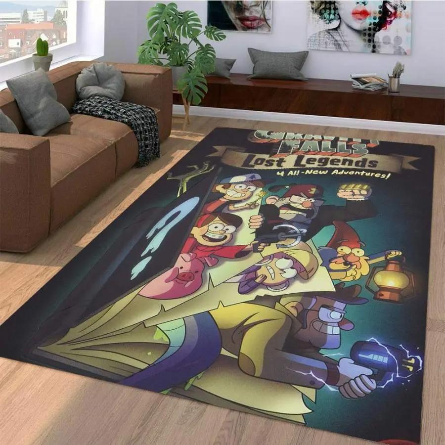 Gravity falls lost legends cartoon area living room rug home decor 20030488 Rectangle Rug