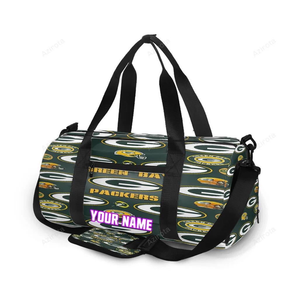 Green bay packers emblem seamless personalized name travel bag gym bag 565 Travel Bag