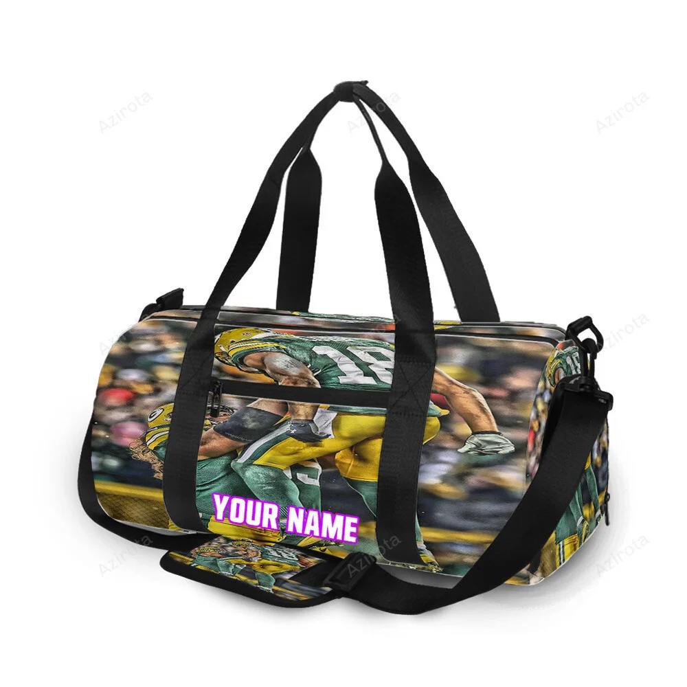 Green bay packers player team v2 personalized name travel bag gym bag 1863 Travel Bag