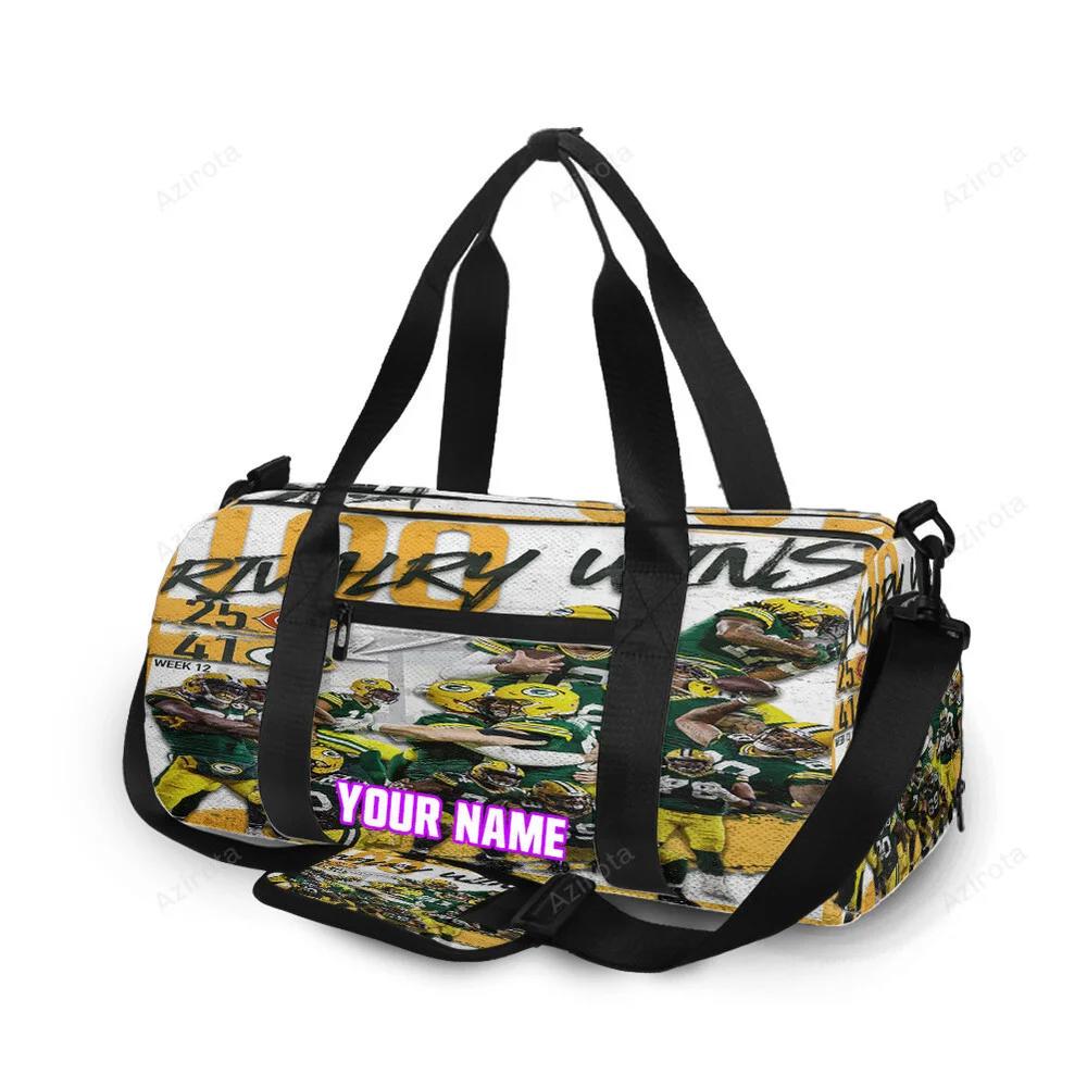 Green bay packers player team v9 personalized name travel bag gym bag 303 Travel Bag