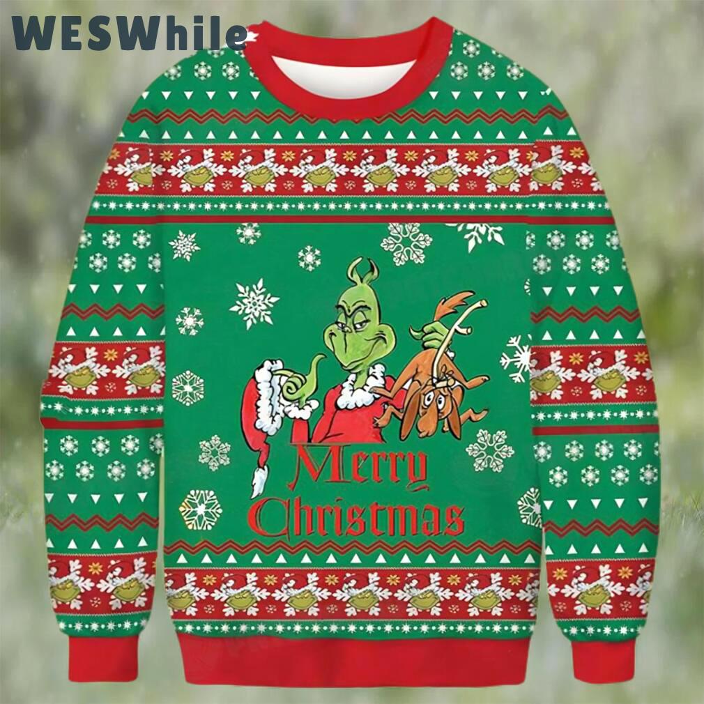 Grinch merry christmas ugly christmas sweater gift for family Christmas Ugly Sweater