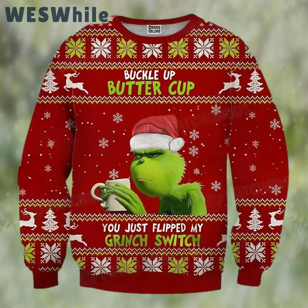 Grinch switch butter cup ugly christmas sweater funny gift Christmas Ugly Sweater