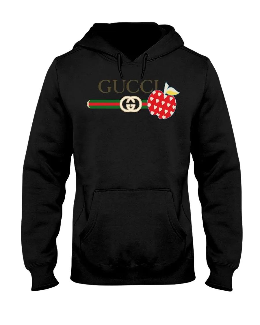 Gucci apple black unisex hoodie outfit for men women luxury brand clothing special gift Hoodie 3D
