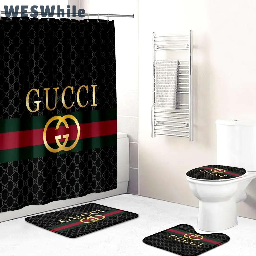 Gucci bathroom set home decor luxury fashion brand hypebeast bath mat Bathroom Set