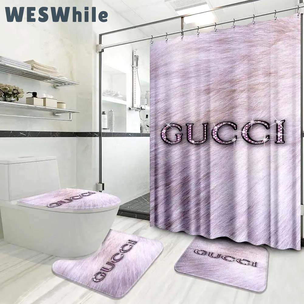 Gucci bathroom set hypebeast home decor luxury fashion brand bath mat Bathroom Set