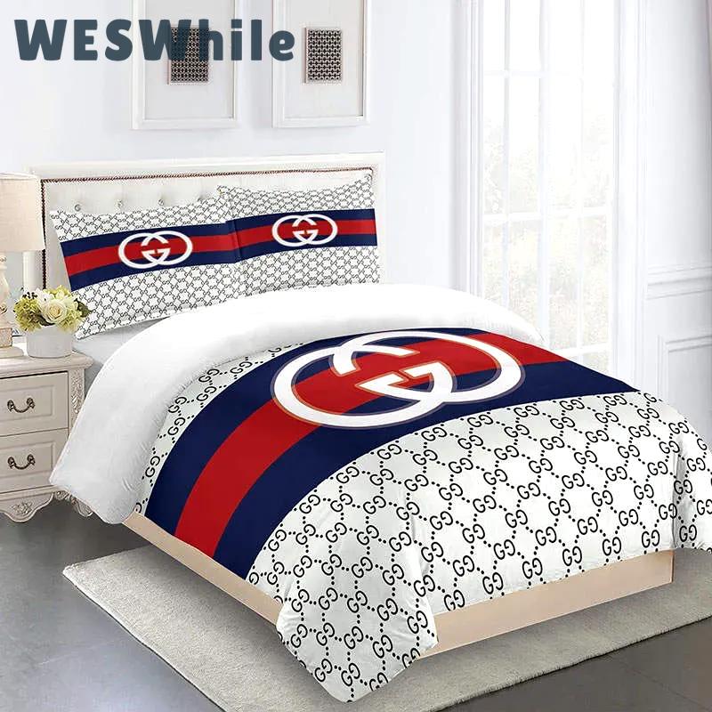 Gucci fashion logo limited luxury brand bedding set home decorations 12 Bedding Sets