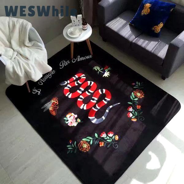 Gucci snake flower logo type 936. Upgrade Your Living Room with Luxury Home Decor: Area Carpets, Floor Decor, Door Mats, and Hot Gift Items with style a High-End Fashion Brand Rectangle Rug
