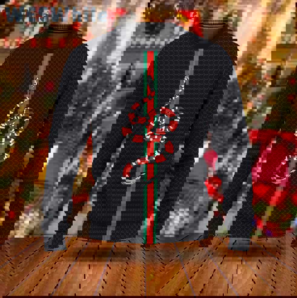 Gucci snake luxury ugly christmas sweater ucs1034 Christmas Ugly Sweater