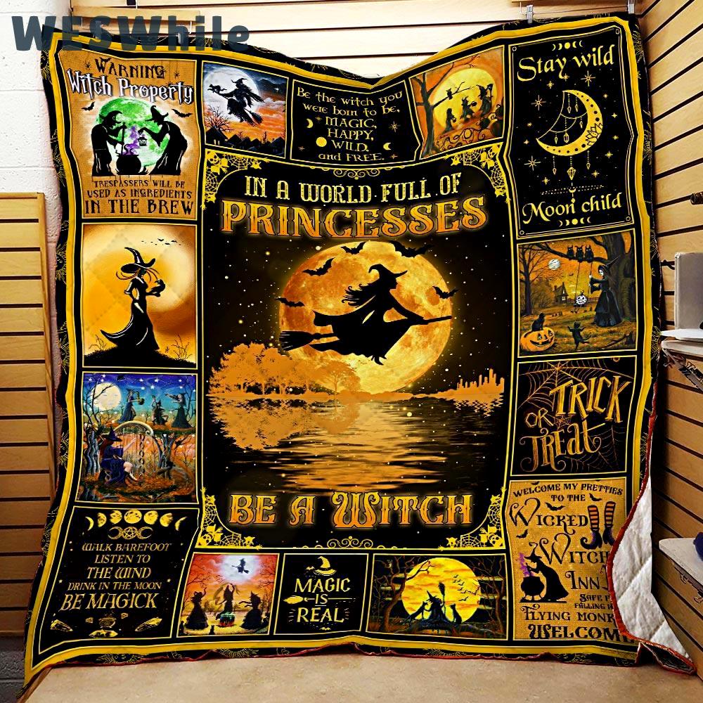 Halloween decorations be a witch halloween fleece blanket – quilt blanket fleece blanket, blanket sofa bed, 3d blanket Quilt Blanket