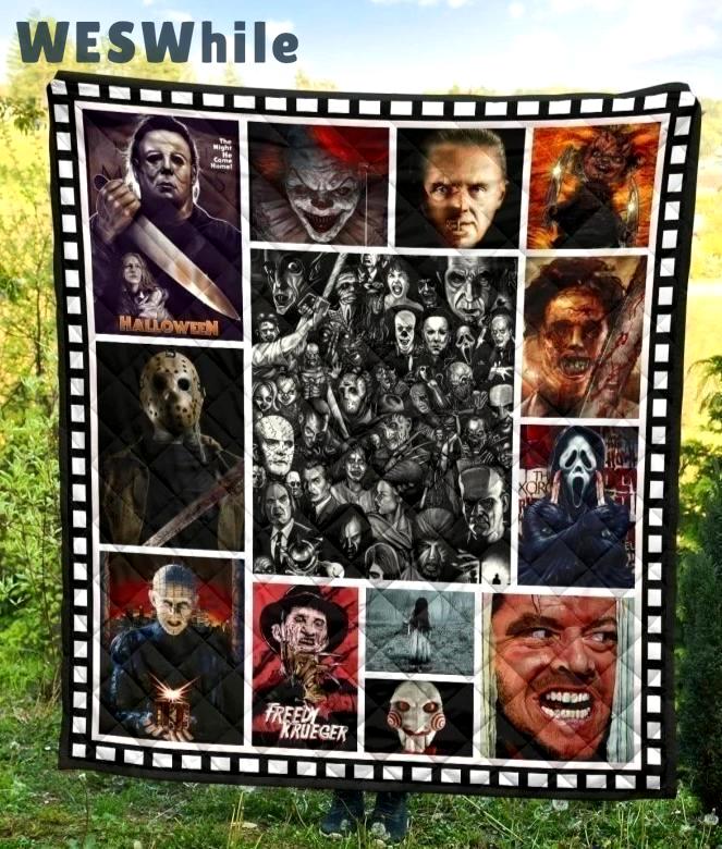 Halloween decorations horror movies characters quilt blanket for halloween Quilt Blanket