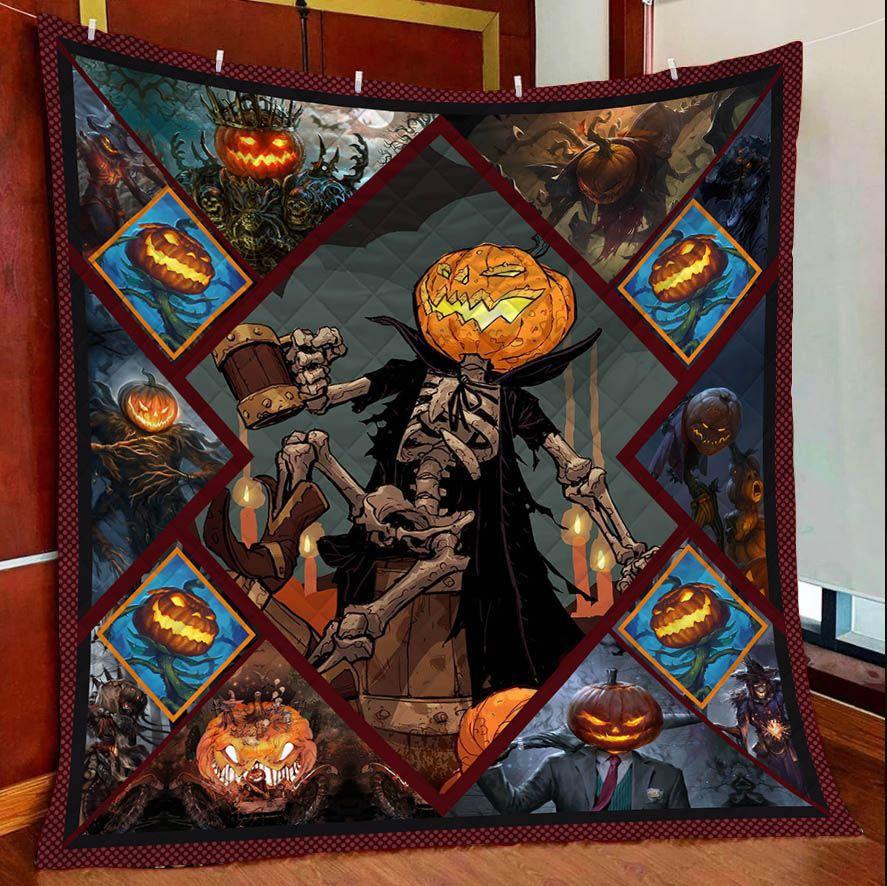 Halloween decorations pumpkin halloween ty709 – quilt blanket Quilt Blanket
