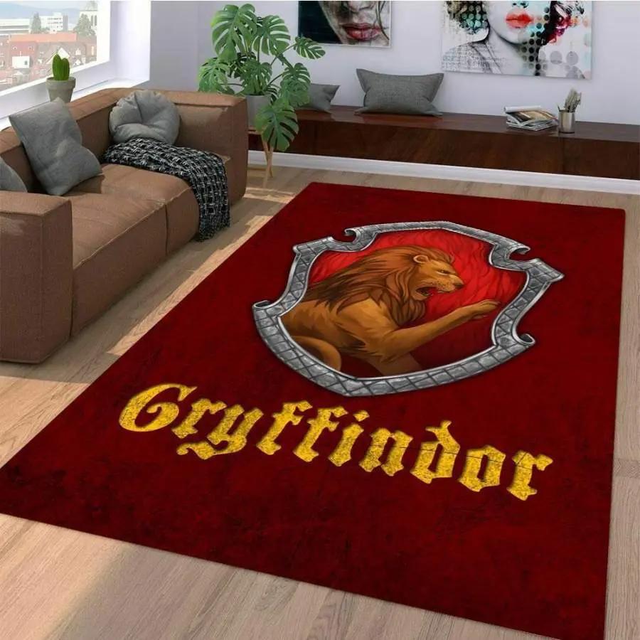 Harry potter gryffindor area rug living room rug home decor movie ofd hp03 Rectangle Rug