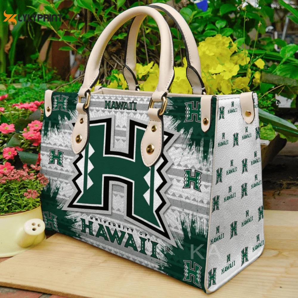 Hawaii rainbow warriors leather handbag gift for women 610 Women Leather Hand Bag
