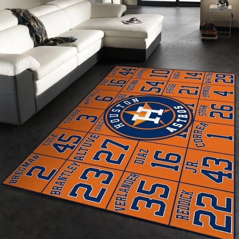 Houston astros area rug mlb baseball team logo carpet living room rugs 11 Rectangle Rug