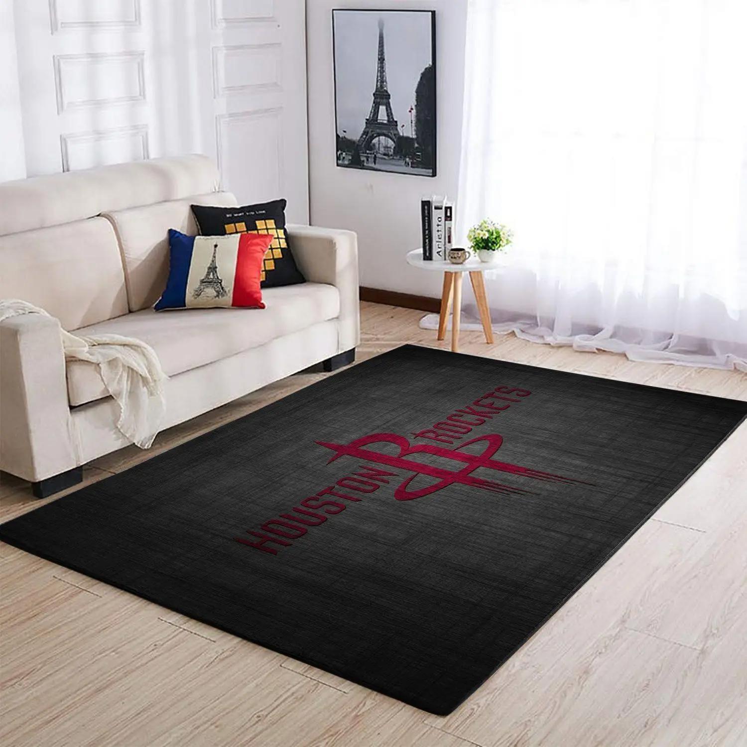 Houston rockets area rug nba carpet living room rugs rug regtangle carpet v3336 Rectangle Rug