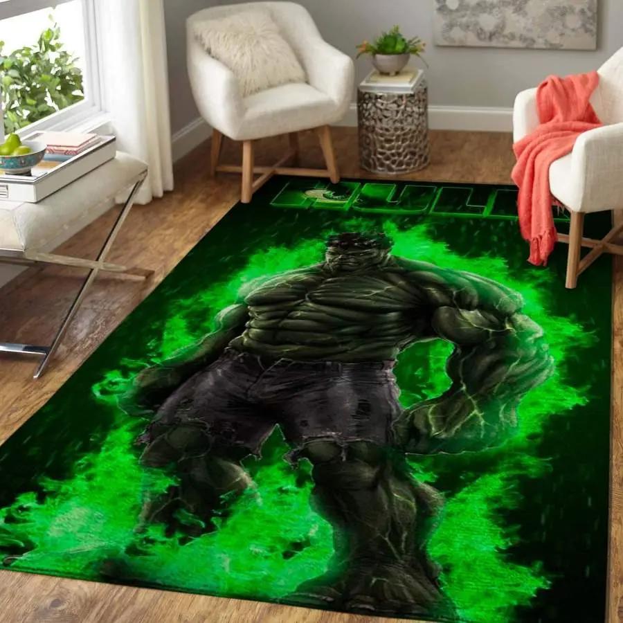Hulk area rug living room rug home decor marvel superhero decor rcdd81f30860 Rectangle Rug