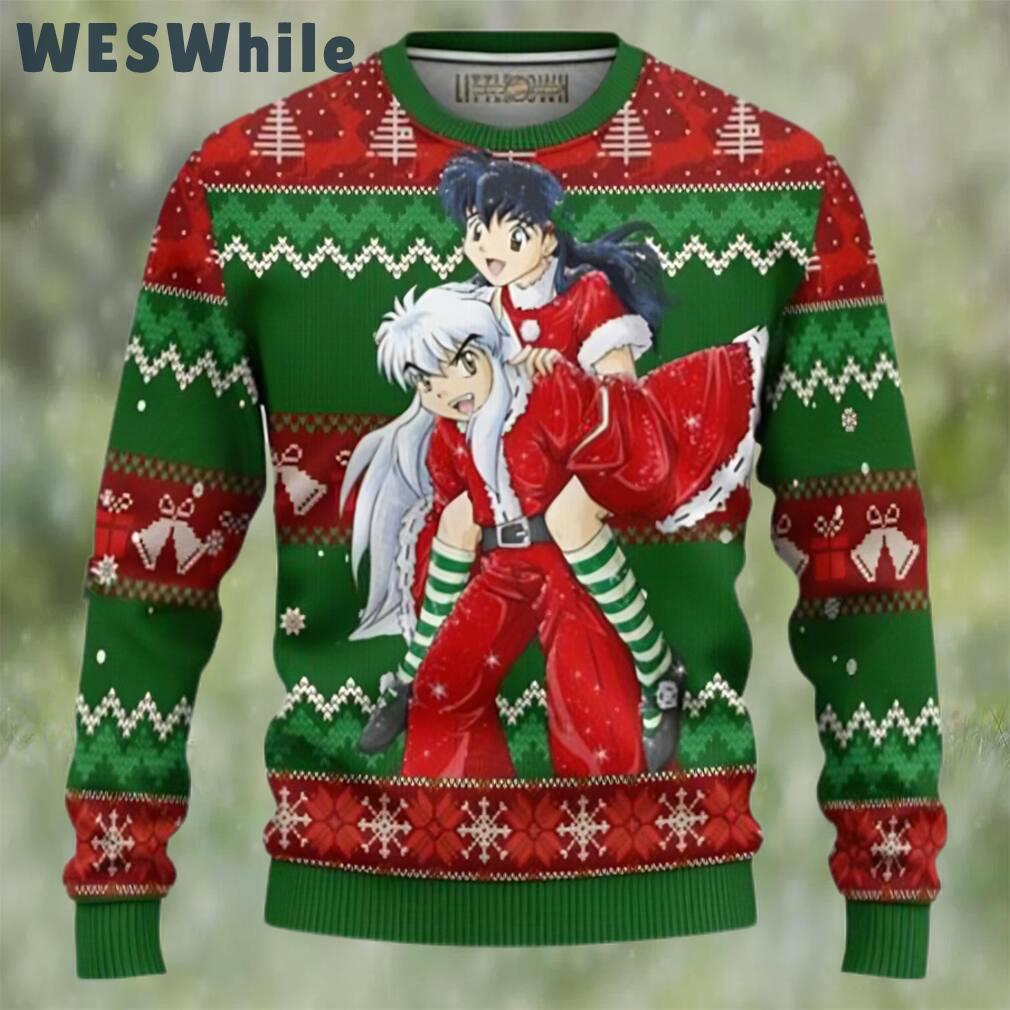 Inuyasha x kagome inuyasha anime ugly christmas sweater Christmas Ugly Sweater