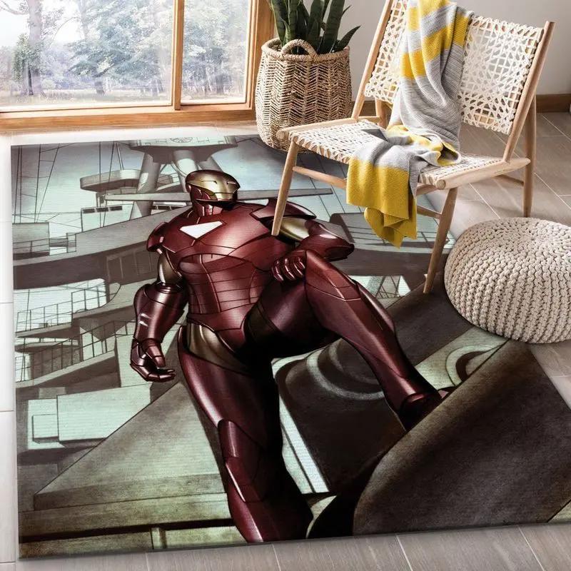 Iron man marvel 5 area rug living room and bed room rug rug regtangle Rectangle Rug