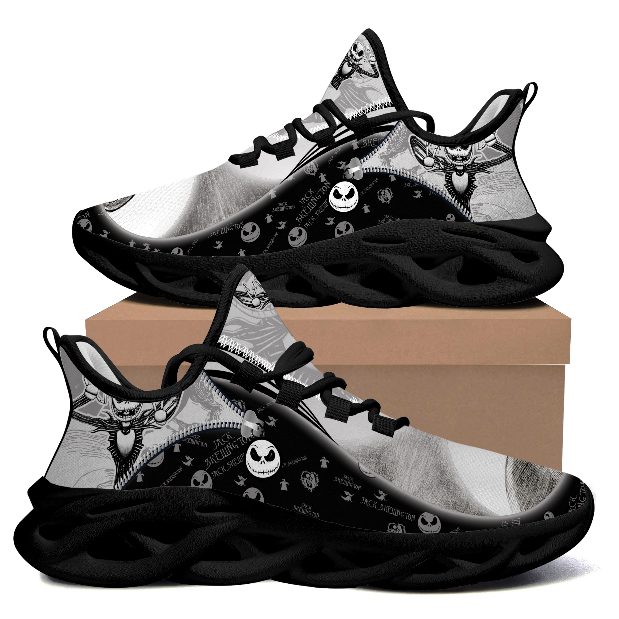 Jack skellington white running max soul shoes mk black Max Soul Shoes