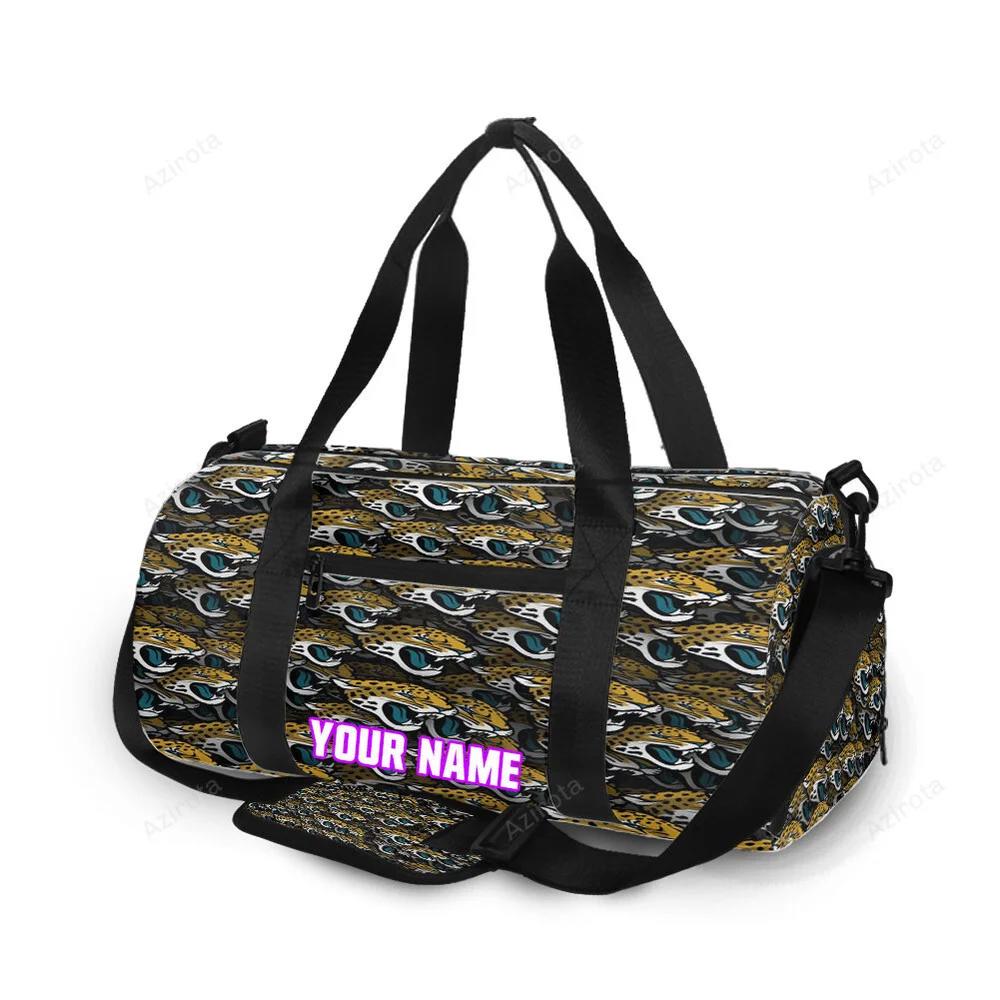 Jacksonville jaguars emblem v12 personalized name travel bag gym bag 103 Travel Bag