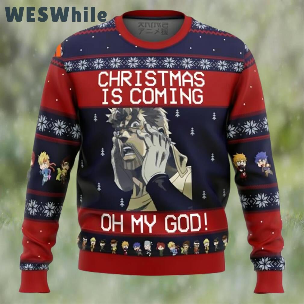 Jojo?s bizarre adventure joseph joestar oh my god ugly christmas sweater Christmas Ugly Sweater